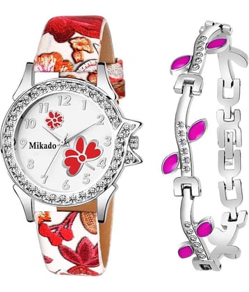 Mikado Leather Round Womens Watch