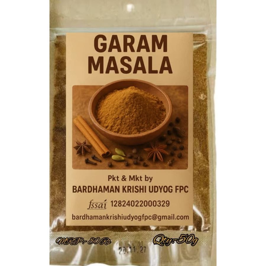 BARDHAMAN KRISHI UDYOG FPC Garam Masala Powder, 50g - 50 gm