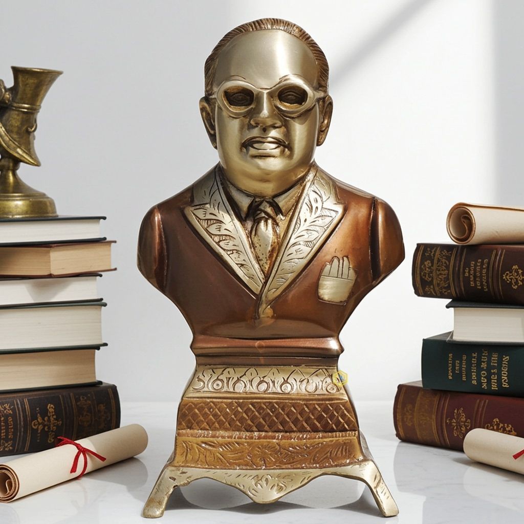 Brass Showpiece Ambedker Statue - Great Leader Home Decor, Height : 12 Inch (BSMAS1551 A)