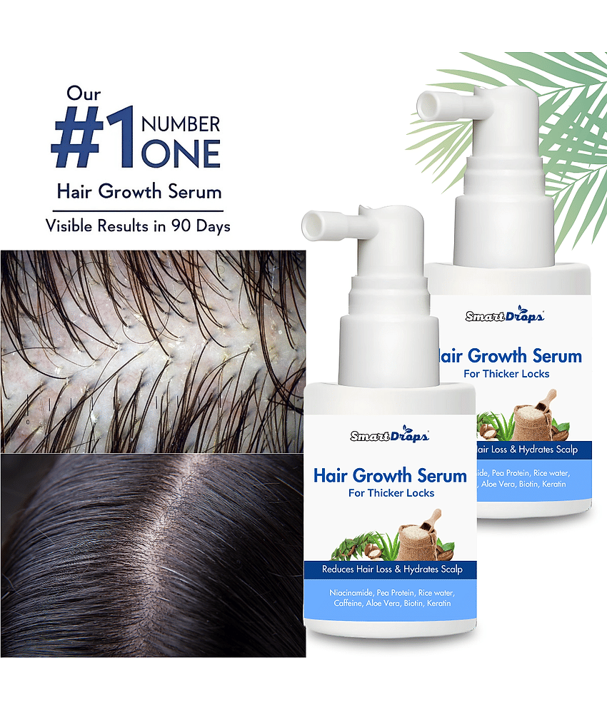 Smartdrops Hair Growth Serum Hair Serum 30 mL Pack of 2
