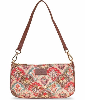 Zouk Shoulder Bag Jute Set of 1 ( Multicolor )