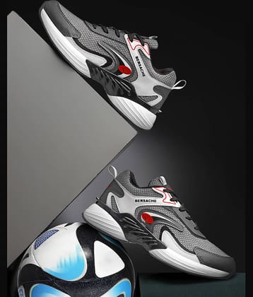 Bersache Men running shoe  Gray Men's Sports Running Shoes