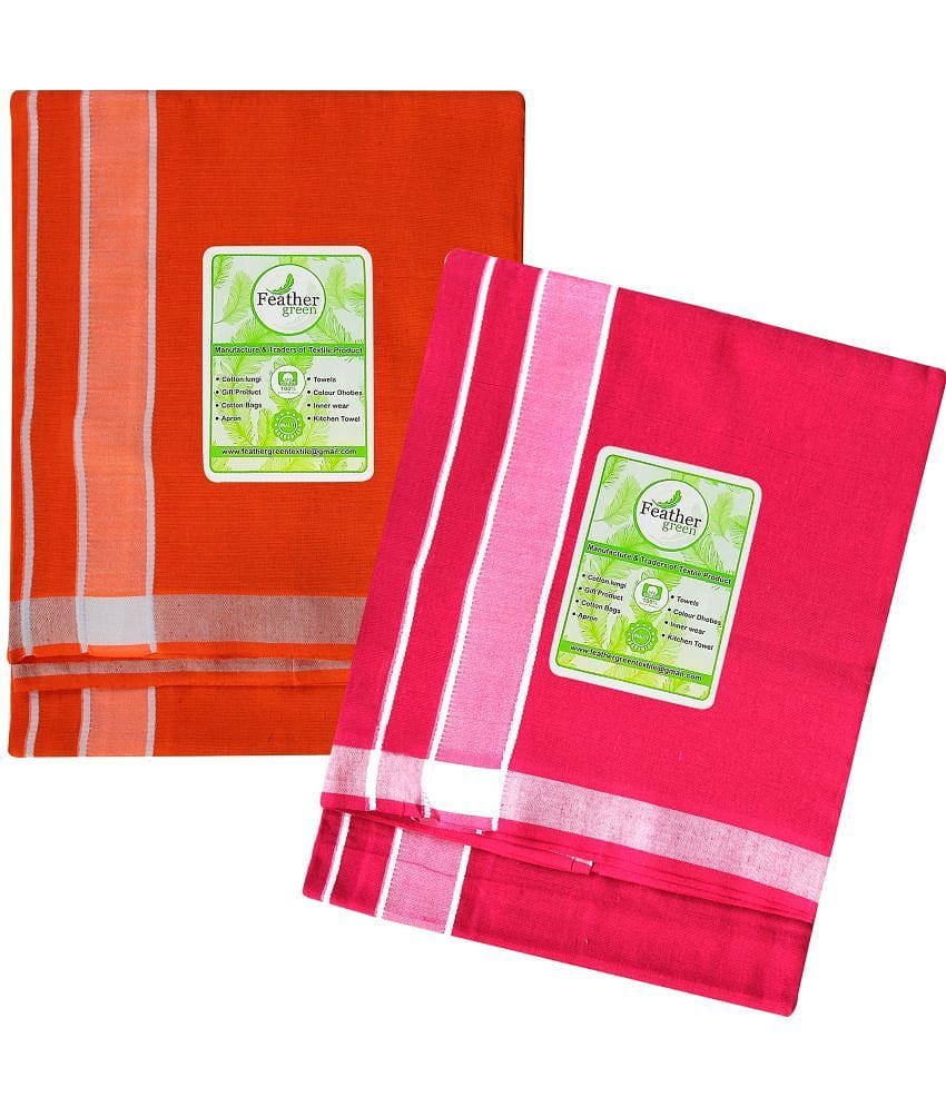 Feather Green Multi Dhoti - Free size