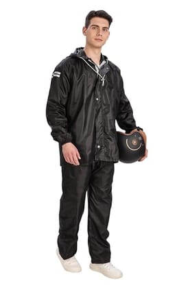 Men's Raincoat ||Waterproof for Bike ||Reversible Double Layer with Hood || Set of Top and Bottom With Cap rain Wear