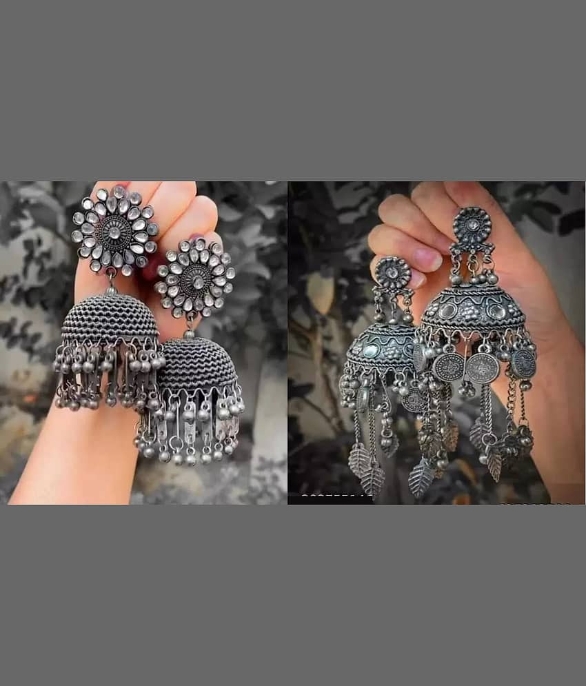 Samridhi DC Black Drop Earrings ( Pack of 2 )