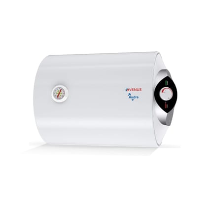 Venus Audra 15 - Litre (White) Storage Horizontal Water Heater | Porcelain Enamelled Tank geyser | 3 Stars | Corrosion resistance | ISI | Free Flexible Hose | Guarantee - 7 Years on Inner Tank | 8 Bar Venus Audra 15 - Litre (White) Storage Horizontal Wat