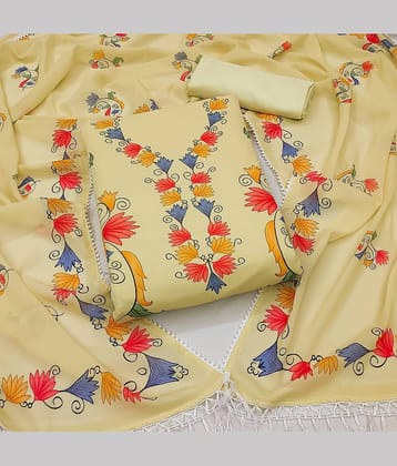 Gazal Fashions - Unstitched Multicolor Georgette Dress Material ( Pack of 1 )