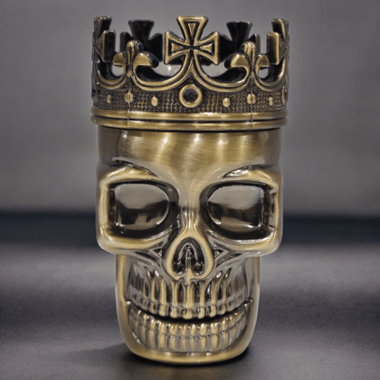 Skull Shaped Herb Crusher - Unique and Stylish Grinding Tool-Gold