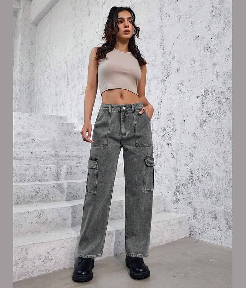 9x denims - Grey Denim Regular Fit Women's Jeans ( Pack of 1 )