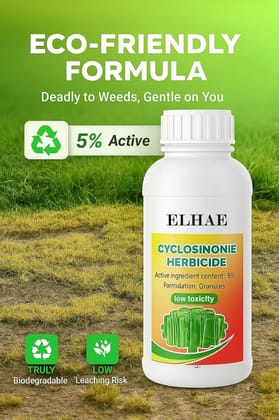 ELHAE Cyclosinonie Herbicide Liquid 5% for Lawn, Garden & Pathways | Low Toxicity Weed Control Concentrate 200ml