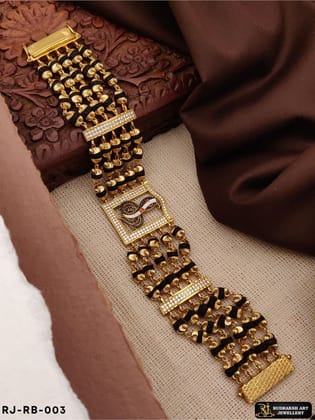 High Quality 5 Line Rudraksh Jay Goga Bracelet-02 for Men RB-003-8 inch