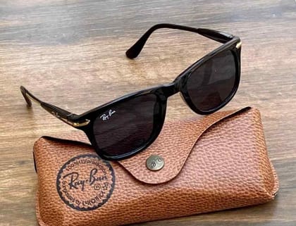 RAYBAN Side Rubber Sticked Designed With Black Glass in Fibre