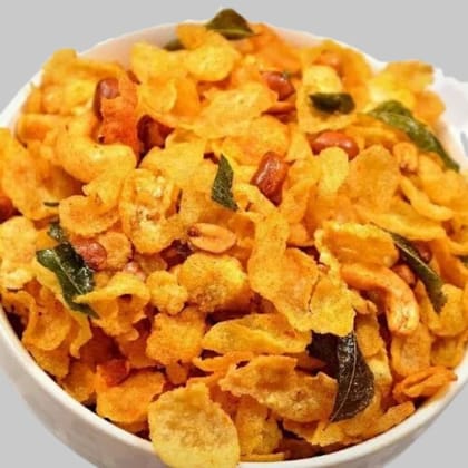 CRUNCHIZZ - CORNFLAKES MIXTURE/NAMKEEN I Spicy, Crunchy, Authentic I Traditional Kerala Preparation I No Artificial Additives or Preservatives I Perfect Tea-Time Bites I 250 Grams I Pack of One