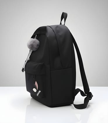 Latest Modern Backpack Bag with Pom-Pom Charm for Girls and Women | Fashionable Lightweight School & College Backpack