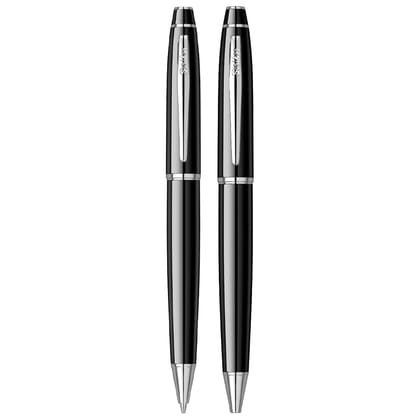 Scrikss | Noble 35 | Ballpoint Pen + Mechanical Pencil Set | Black CT