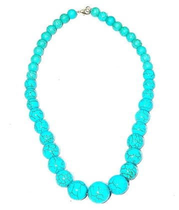 RUDRA DIVINE - Turquoise None Necklace ( Pack of 1 ) - Turquoise