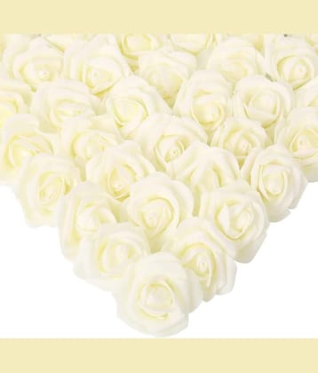 PRANSUNITA Other Artificial RoseFlower Heads10 pcsReal Looking FoamFakeRoses ( Pack of 10 )