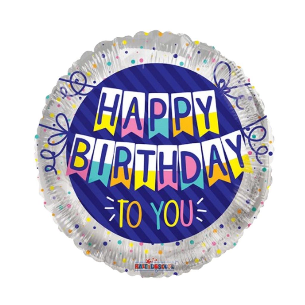 Bunting Flag Birthday Balloon 18" - Party and Festive Needs | Buy online on ZillyBuy