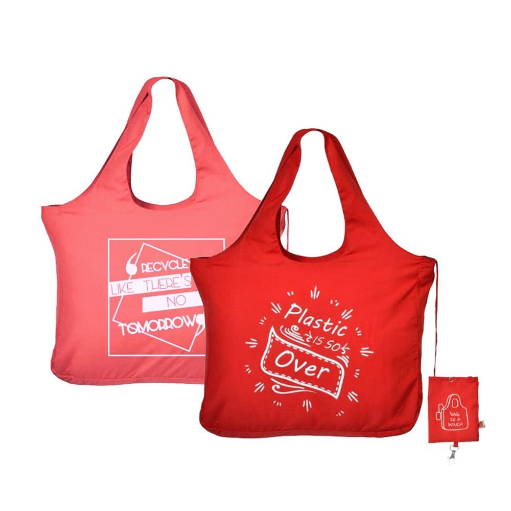 IVillage Bag In Pouch Pink and Red Set of 2