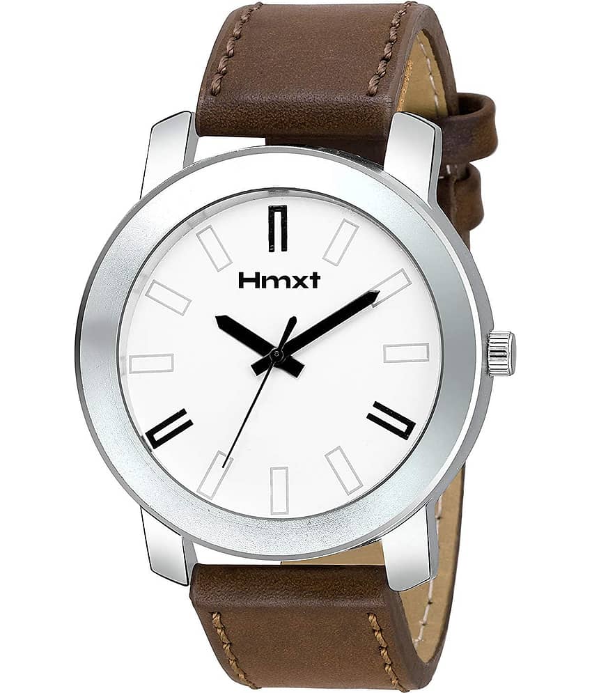 HMXT Brown Leather Analog Men's Watch