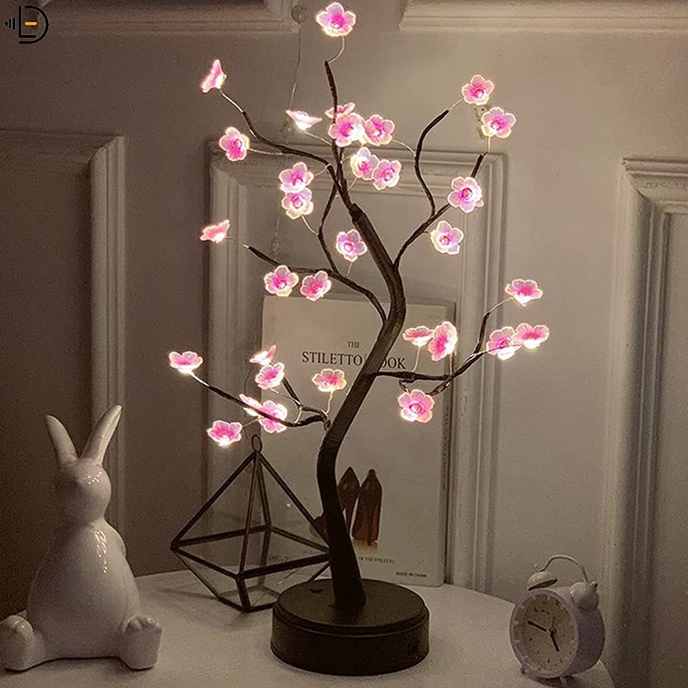 GLOWSERIE LED Cherry Blossom Tree Light – Decorative Table Night Lamp