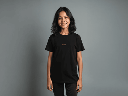 Taarak Mehta ka Ooltah Chashmah| Teens Black Printed Regular Fit T-Shirts For Girl (JABARJAST)