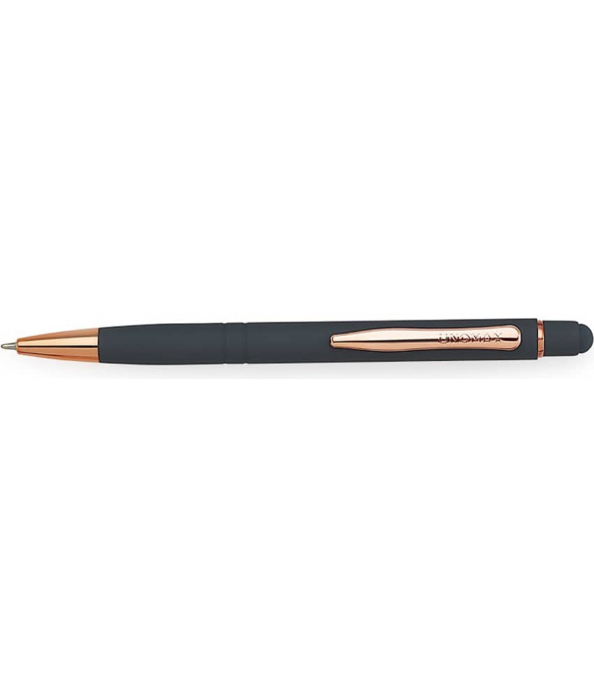 Unomax Soft Touch Premium Metal Body Jet Ink Technology Ball Pen (Pack Of 6, Blue)