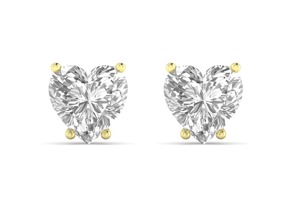Heart Solitaire Studs