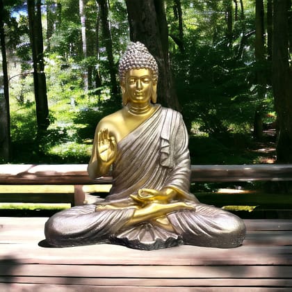 Large Meditating Buddha Statue Buddha Idol Height 55 CM-Poly Resin