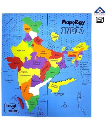Imagimake Mapology : States of India Map Puzzle - Educational Toy and Learning Aid - Puzzles for Kids for Age 4 years and above