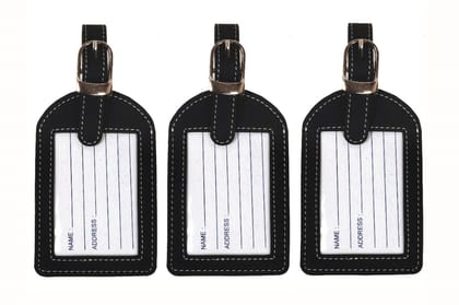 Sukeshcraft Luggage Tags Suitcase Tag Travel Bag Labels (Baby Touch Black)