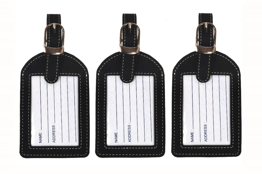 Sukeshcraft Luggage Tags Suitcase Tag Travel Bag Labels (Baby Touch Black)