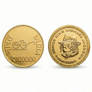 1 Lakh Rupees 1958-2009 Michael Jackson Silver-plated Fantasy Coin Variant