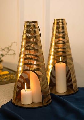 Gold Tiger Striped Lanterns-Single