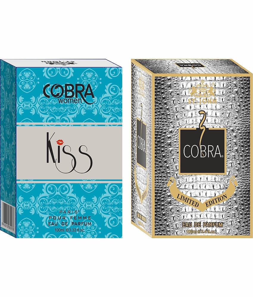 ST.JOHN Cobra Kiss & Limited Edition Perfume 100ml Each Eau De Parfum (EDP) For Men 100ml- Pack of 2