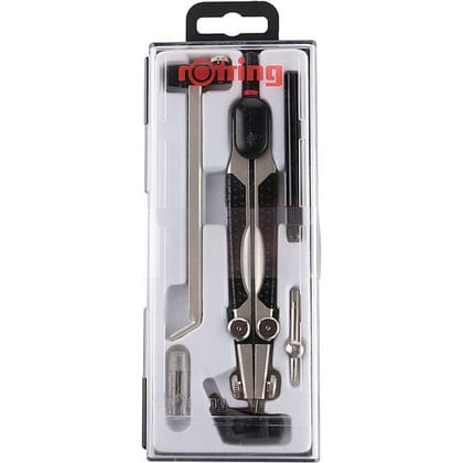 Rotring Compact Giant Universal Compass 6 Pieces Technical Drawing and Interior, Architectural and Engineering - S0676560