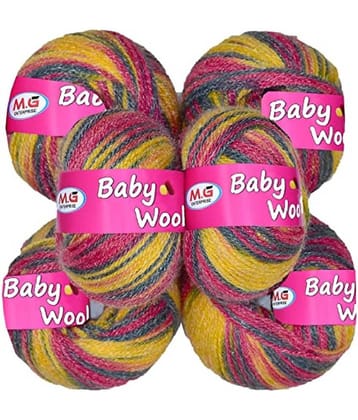 M.G ENTERPRISE 100% Acrylic Wool Purple Grey (Pack of 6) Baby Wool Wool Ball Hand Knitting Wool/Art Craft Soft Fingering Crochet Hook Yarn, Needle Knitting Yarn Thread Dyed … -E
