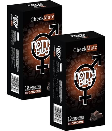 NottyBoy Delicious Chocolate Flavoure Condoms For Men - 20 Units