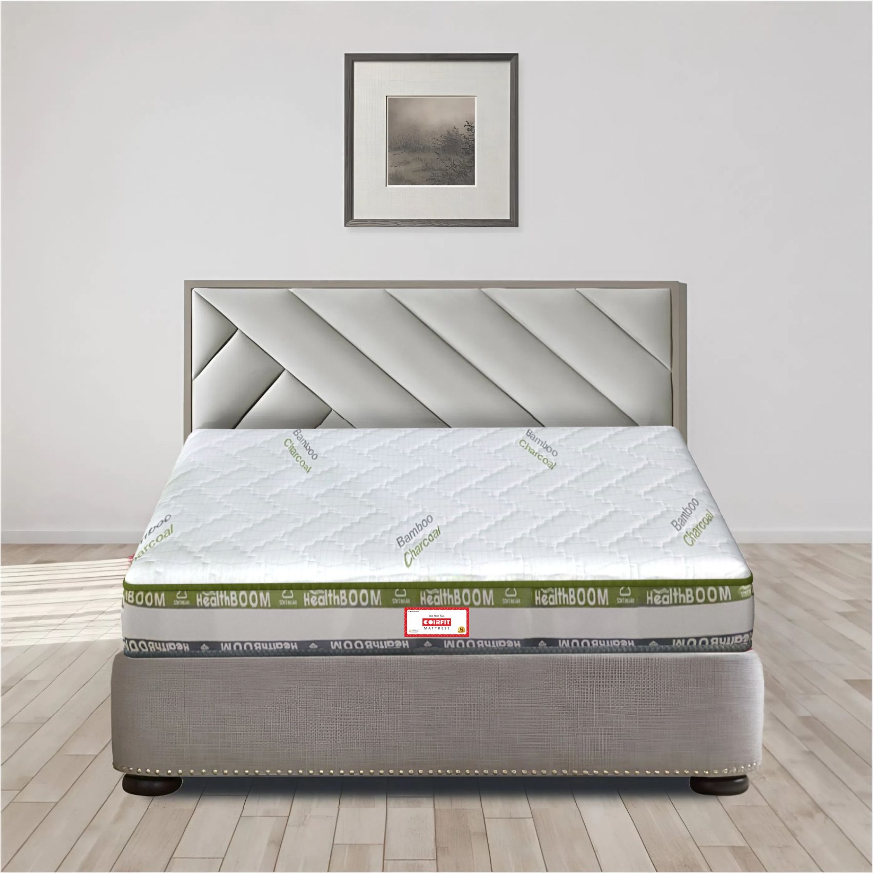 COIRFIT Health Boom Active with SrtX TECHNOLOGY 5 Inch King Size  Bonded Foam Mattress(72X70 Inches),Memory Foam Quilted, Anti-Allergic & Firm Support |Double Side Quilted, 15-Year Warranty