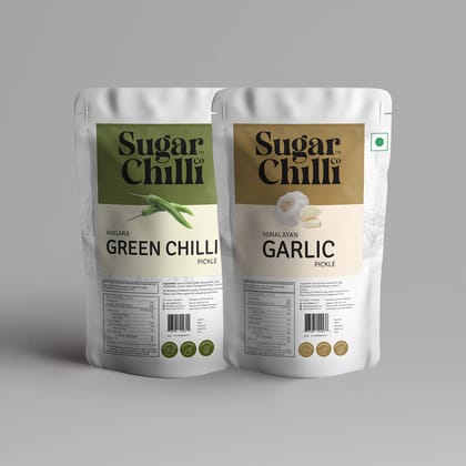 Spice Harmony – Himalayan Garlic Pickle & Angara Green Chilli Pickle (Combo) (Food-Grade Safe Pouch) Spice Harmony – Himalayan Garlic Pickle & Angara Green Chilli Pickle (Combo) (Food-Grade Safe Pouch)
