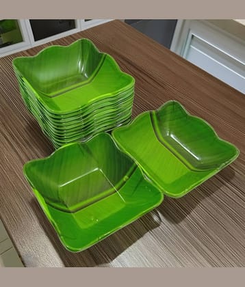 Inpro Melamine Small Snacks Bowl Melamine Vegetable Bowl 10 cm ( Set of 12 ) Green