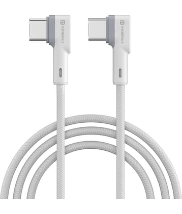 Portronics Konnect L Type -C to Type C Cable:60 W Type -C to Type-C Cable ,White (POR 1442)