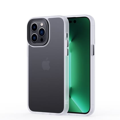 iPhone 14 Pro Case - Premium Frosted Matte Cover Drop & Camera Protection-White