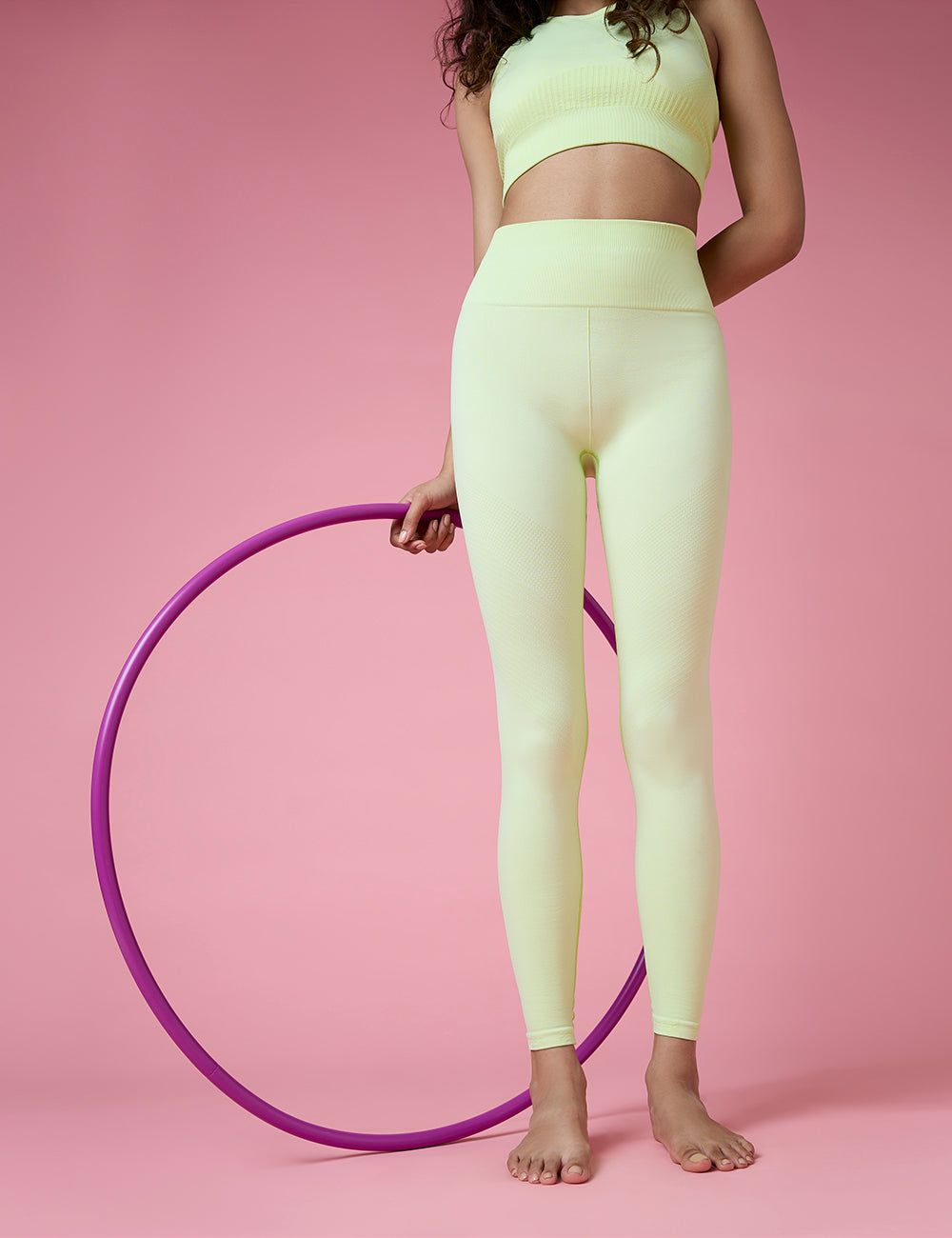 Wave Leggings-LIME / S