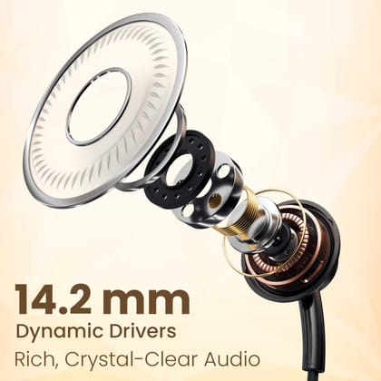 Portronics Conch Sigma C in Ear Type C Wired Earphones within Line HD Mic (Black)
