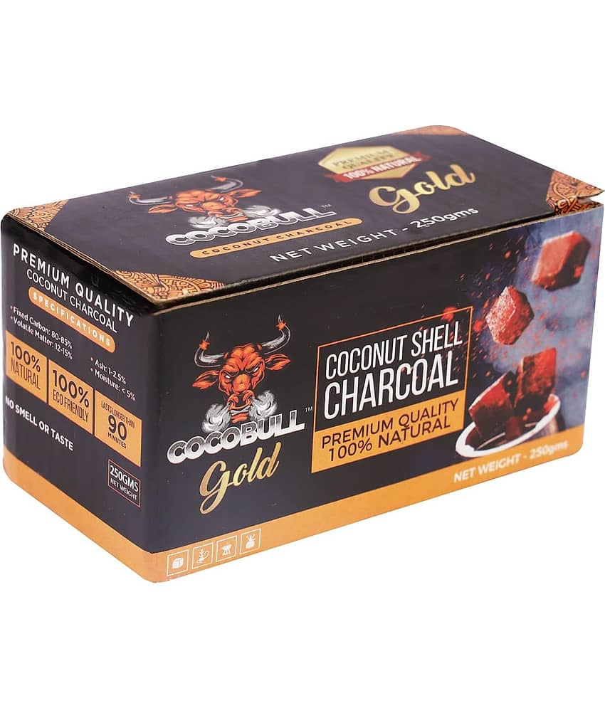 COCOBULL | 26MM - 250 Grams - 16 Pieces | Coconut Hookah Coals | Coconut Shell Charcoal