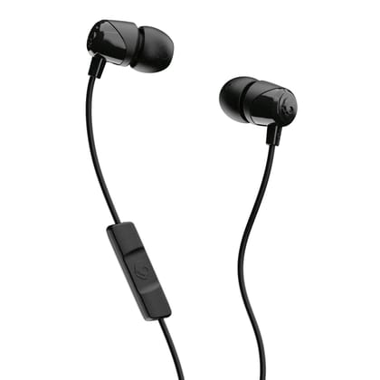 Skullcandy Jib in-Ear Wired Earbuds with Mic, 3.5mm Jack, Supreme Sound, Noise Isolation, Detachable Cable, Works with Phones, Laptops & PCs (Black)