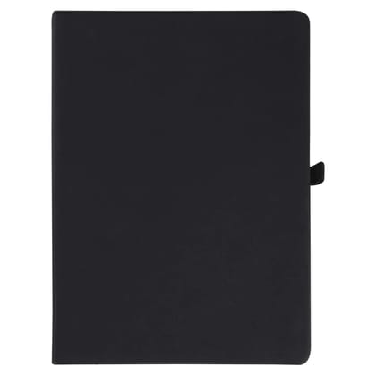 Hard Bound Diary with Pen Loop, Stylish Look College Ruled Notebook,Color- Black(160 Pages)