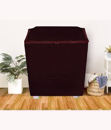 E-Retailer Single PVC Red Washing Machine Cover for Universal Semi-Automatic