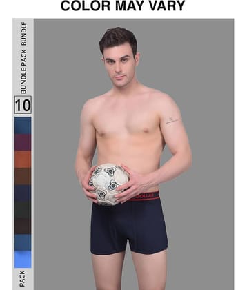 Pack of 10 Dollar Multicolor MLHTR-08-AST-PO10 Cotton Men's Trunks